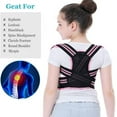 thumbnail image 6 of Back Brace Posture Corrector for Kids, Back Straightener Posture Corrector, Scoliosis and Hunchback Correction, Under Clothes Adjustable Upper Back Posture Brace for Teens, Spinal Supportor, Pink, XL, 6 of 14
