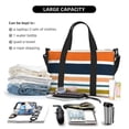 thumbnail image 4 of Travel Duffle Bag Colorful Pastel Stripes Travel Tote Bags Carry on Luggage Waterproof Weekender Bags with Top Handle Adjustable Shoulde Strap for Travel Gym, 4 of 5