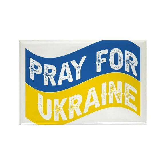 CafePress - Pray For Ukraine Magnets - Rectangle Magnet, 2"x3" Refrigerator Magnet
