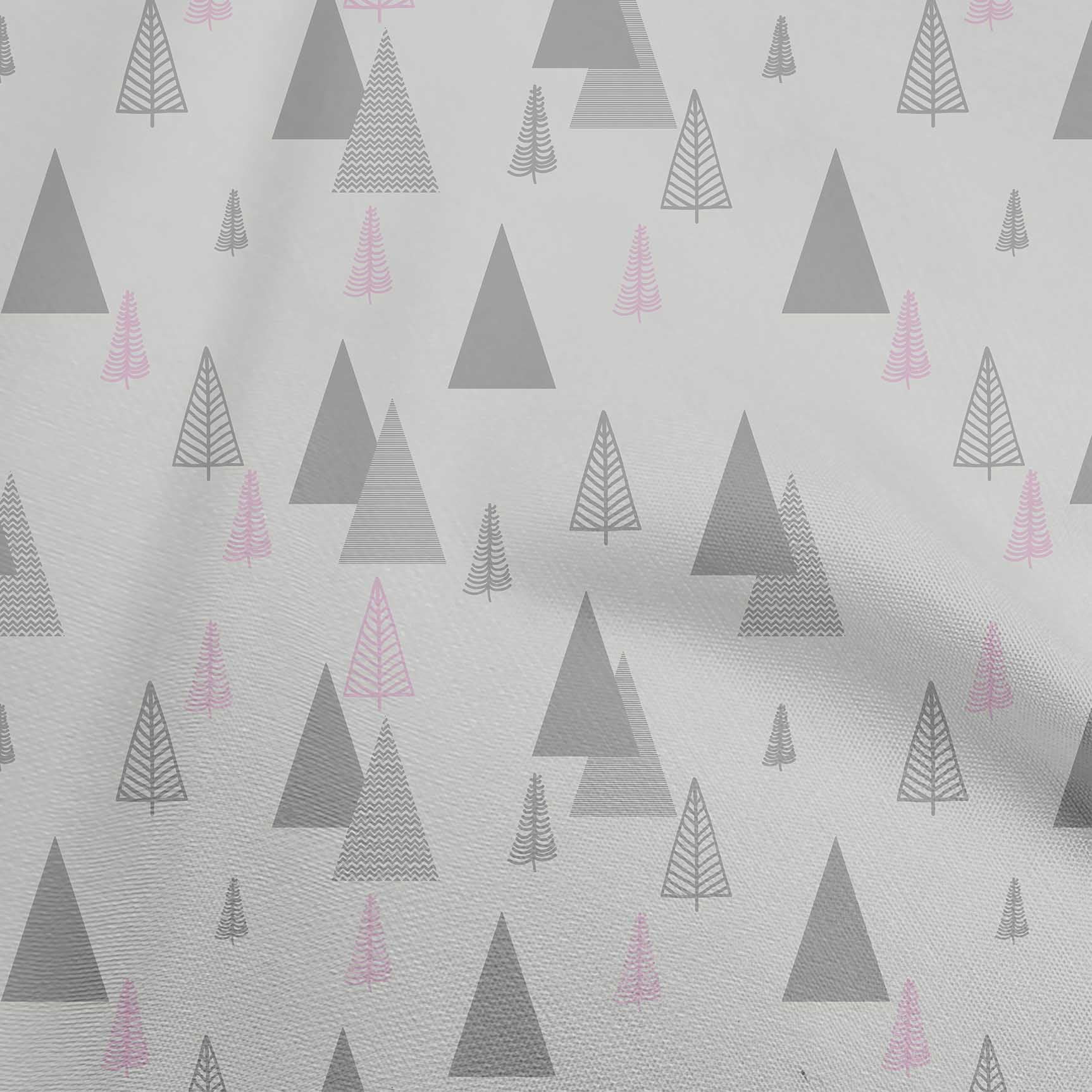 oneOone Viscose Chiffon Light Gray Fabric Christmas Tree Dress Material Fabric Print Fabric By The Yard 42 Inch Wide