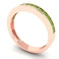 thumbnail image 2 of 0.84 ct Brilliant Princess Cut Natural Peridot 18K Rose Gold Stackable Band SZ 5.5, 2 of 6