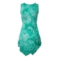 thumbnail image 3 of Made by Johnny Women's Sleeveless Tie-Dye Tunic Tank Top S JADE, 3 of 4