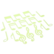 Glowing Music Note Wall Decals Made of Premium Plastic for Home Decor Green Color 1 Set