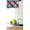 thumbnail image 3 of Ambesonne Geometric Window Valance, Diagonal Grid Rhombuses, 54" X 12", Multicolor, 3 of 3