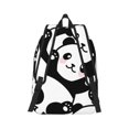 thumbnail image 2 of Honeii Seamless Pattern Cute Panda Print Canvas College Laptop Backpack, Durable Rucksack Travel Notebook Bag School Backpack Book Bag for Men Women-Medium, 2 of 7