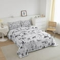 thumbnail image 2 of Western Comforter Set King Size, White and Black Cowboy Cow Bedding Set Cowboy Comforter Desert Cactus Duvet Set Soft Bed Set, 2 of 6