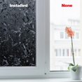 Total Blackout Window Film Etched Tulip Flower 100 Light Blocking