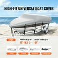 thumbnail image 2 of KFFKFF Boat Cover 600D Waterproof 16-18.5 ft Boat Cover V-Hull Tri-Hull Runabout, 2 of 9