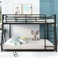 thumbnail image 2 of Triple Tree Adult Metal Full XL-over-Queen Standard Bunk Bed with Ladder Black, 2 of 8