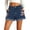 #0132-Blue, variant on Neewe Fashion Independence Day Jean Shorts for Women High WaistButton Fly Raw Hem Denim Shorts