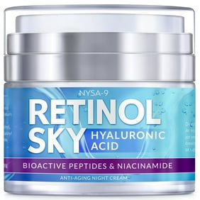 Retinol Sky Anti-Aging Face Night Cream w/ Hyaluronic Acid, 1.7 oz for Day or Night