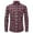 Wine#85, variant on LIIPEE Men Tshirts Casual Slim Fit Long Sleeve Turndown Collar Button Plaid Shirt With Pockets Man Trendy Climbing Hiking Camping Cycling Tee Shirt,Khaki,L