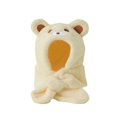 thumbnail image 2 of BXJX Girls Plush Hats, Skiing Hood Scarf Windproof Warm Winter Hat for Kids Khaki Size Free Size, 2 of 6