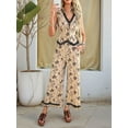 thumbnail image 2 of Womens Two Piece Sets Summer Vacation Outfits Button Down Resort Wear 2025 Long Matching Sets Khaki M, 2 of 8