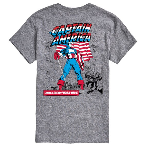 Marvel Captain America - Living Legend - Men's Short Sleeve Graphic Tee