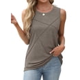 thumbnail image 3 of Camiseta Sin Mangas Informal de Cuello Redondo y Corte Holgado para Mujer, Color Gris S, 3 of 9