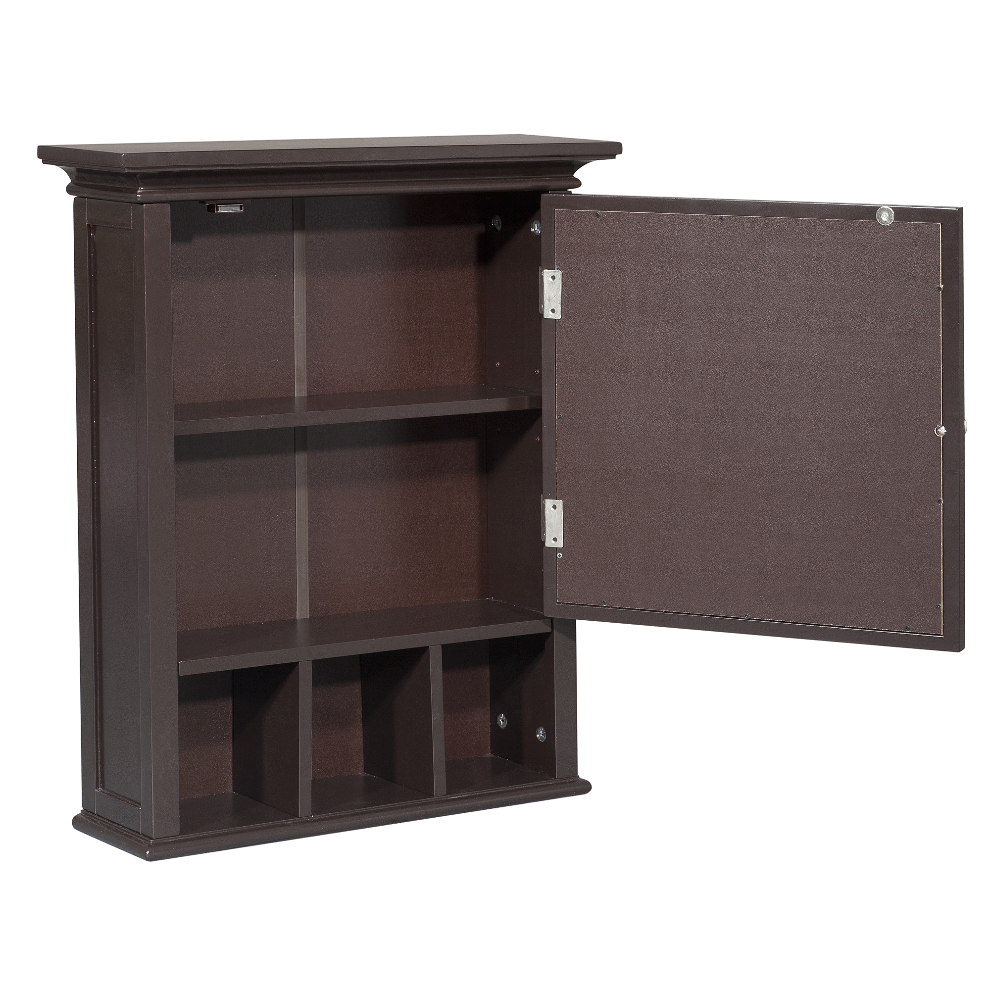 Teamson Home Neal Removable Wooden Medicine Cabinet with Mirrored Door, Espresso - image 5 of 7