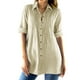 thumbnail image 1 of Vestidos Casuales Para Mujer, Blusas De Mujer De Moda Moda de verano para mujer, cuello en V, manga tres cuartos, color liso, 1 of 8