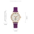 thumbnail image 3 of Yungyresw Fashion Watch For Women Minialist Bracelet Band Round Dial Casual Wristwatch Travel Business Stylish Watch Purple, 3 of 3