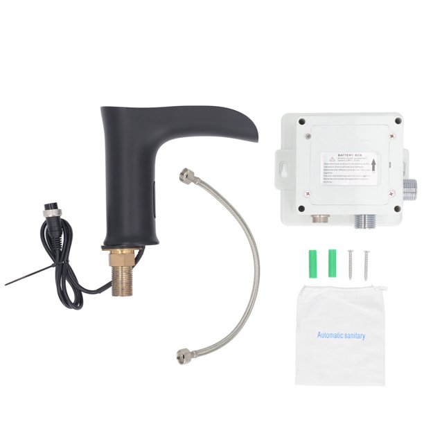 Grifo De Lavabo Con Sensor Ouitble, Grifo De Sensor Automático, Grifo De Lavabo Electrónico Sin Contacto, Latón G1/2 Pulgadas DN15, Grifo De Lavabo Automático Con Rosca Macho Para Cocina, Restaurante,
