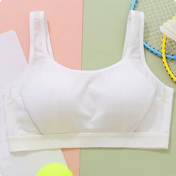 TMOYZQ Training Bras for Girls 12-15 Sports Seamless Bra Casual Soft Breathable Design with Removable Padding Bras
