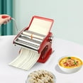 thumbnail image 3 of Pasta Maker Machine, Suction Cup Type Manual Pasta Machine 0.01-0.20inch with 6 Adjustable Thickness Settings 4-in-1 Hob Noodle Machine For Making Spaghetti, Fettuccine, Lasagna, Dumpling (Red), 3 of 9