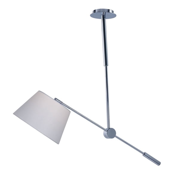 Maxim Lighting - Hotel-Pendant 1 Light White Wafer Fabric-11.75 Inches wide by