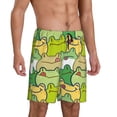 thumbnail image 2 of Fuzoiu Cartoon Frog Print Pajama Shorts for Men, Men's Pajama Bottoms,Mens Lounge Sleepwear,Pajama Pants with Pocket-X-Large, 2 of 6