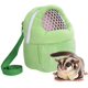 thumbnail image 1 of Bolsas de transporte para perros transpirables de malla blanca portátil con diseño de erizo africano y hámster, mochila de viaje (M, malla blanca - verde) ER, 1 of 5