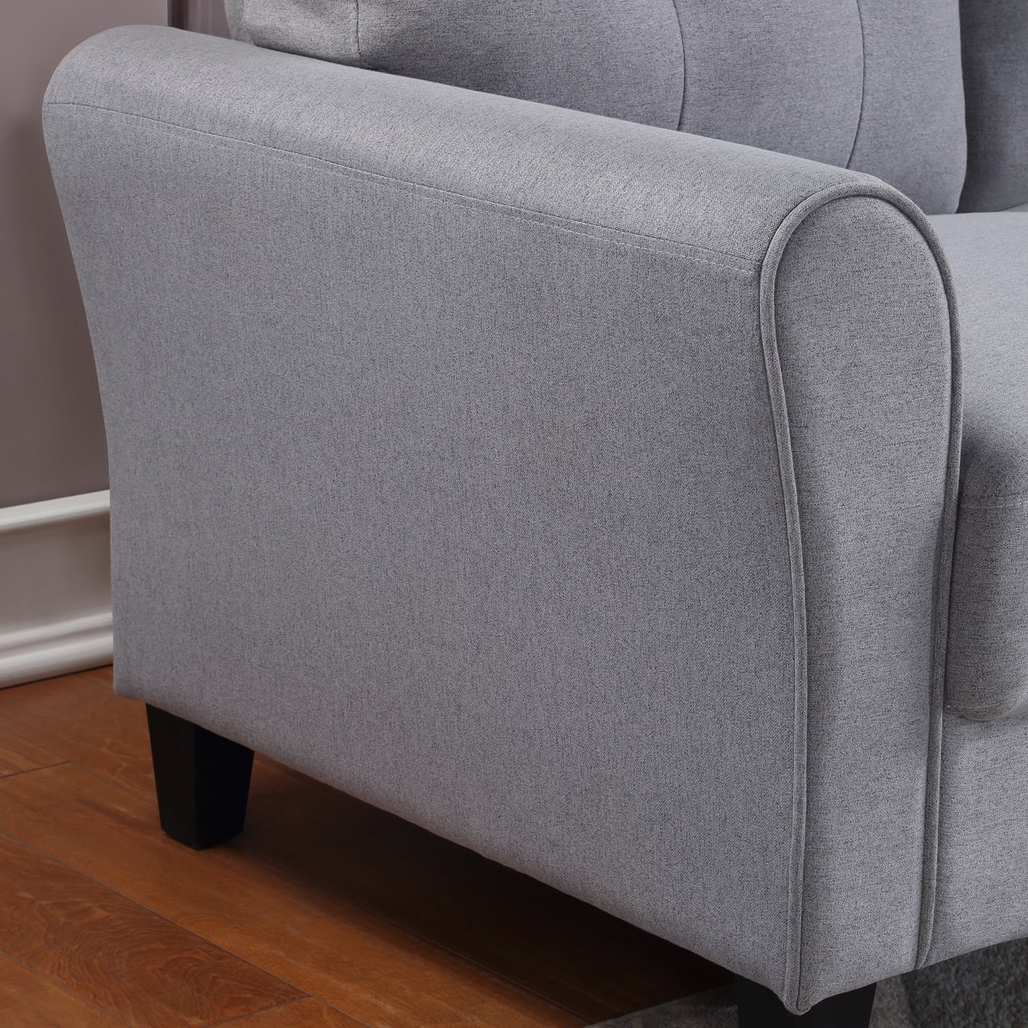 Kadyn 35" Modern Living Room Armchair, Linen 1-Seat Accent Chair for Office, Mid-Century Upholstered Single Sofa for Home, Light Grey Kadyn 35" Modern Living Room Armchair, Linen 1-Seat Accent Chair for Office, Mid-Century Upholstered Single Sofa for Home, Light Grey