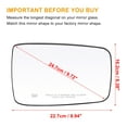 thumbnail image 3 of Unique Bargains 68079363AA Car Rearview Right Side Heated Mirror Glass Replacement with Backing Plate for Ram 2500 2011-2019, 3 of 7