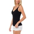 thumbnail image 4 of MixMatchy Women's Solid Sleeveless Rib Knit Scoop Neck Stretch Tank Top, 4 of 5