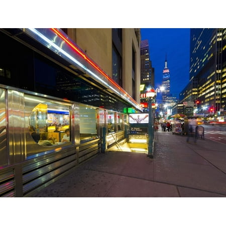 USA, New York, Manhattan, Midtown, 8th Avenue, Tick Tock Diner Print Wall Art By Alan