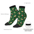 thumbnail image 6 of Fuzoiu green Christmas Element Print Adult Socks, Crew Moisture-wicking Socks, Unisex Cushion Crew Socks,Casual Sports Ankle Socks, 6 of 7
