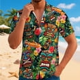 thumbnail image 2 of CONZONE Mens Hawaii Shirts Short Sleeve Buttons Down Shirts for Men Trendy Graphic Lapel Soft Summer Beach Tops, 2 of 5
