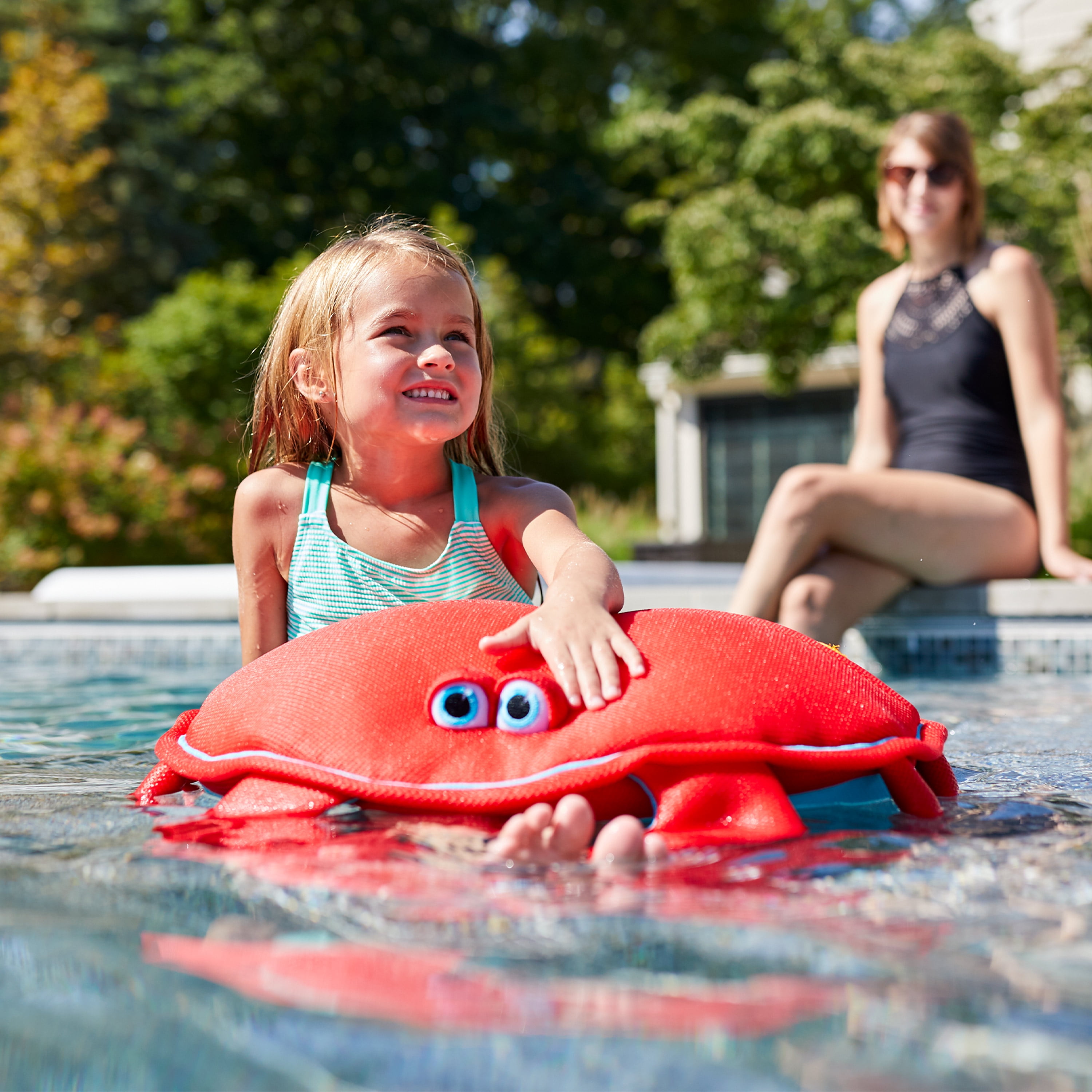 Big Joe Pool Petz, Crab Animal Small Pool Toy Float, Crab Shape Mesh