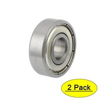2pcs 608Z 22mm x 8mm x 7mm Metal Round Sealed Deep Groove Radial Ball Bearing