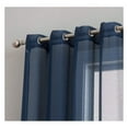 thumbnail image 2 of saney 2 Piece Sheer Voile Window Curtain Grommet Panels for Bedroom & Living Room (54" W x 84" L, Navy Blue), 2 of 7
