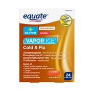 Equate Daytime Non-Drowsy Vapor Ice Severe Cold and Flu Coated Caplets, 24 Count