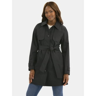 Victoria's Secret Pink Chloe X Halle Long Black Sherpa Trench Coat