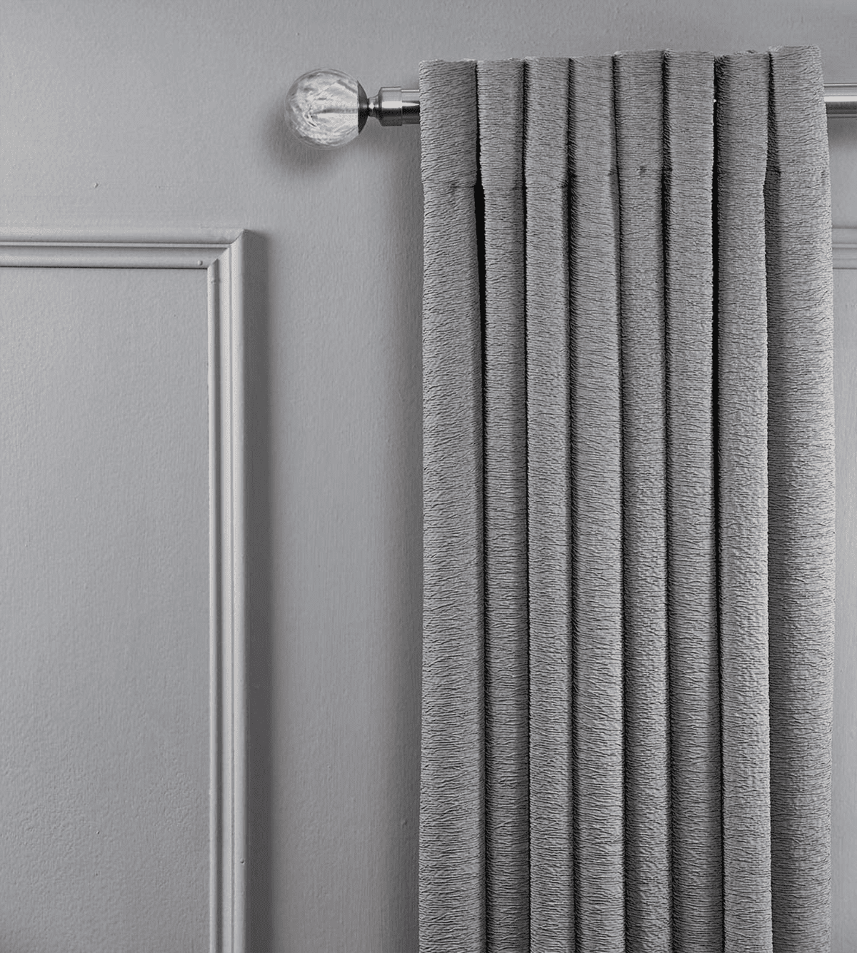 Linen Avenue Tan Travertine Single Window Curtain Rod Set, 28 to 48-inch, Polished Nickel