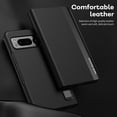 thumbnail image 5 of Hidden Stand Magnetic Case Compatible with Google Pixel Fold, Luxury Slim Surface PU Leather Hybrid PC Shockproof All-inclusive Protection Phone Case Cover for Google Pixel Fold - Black, 5 of 7