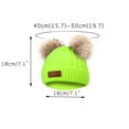 thumbnail image 2 of Kids Boys Girls Winter Beanie Hat Toddler Warm Fleece Lined Knit Thick Beanies Cap with Double Pom Pom, 2 of 6