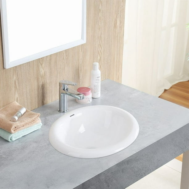 Kepooman 1004w Top Mount Vanity Sink, How To Attach Sink Bowl Vanity