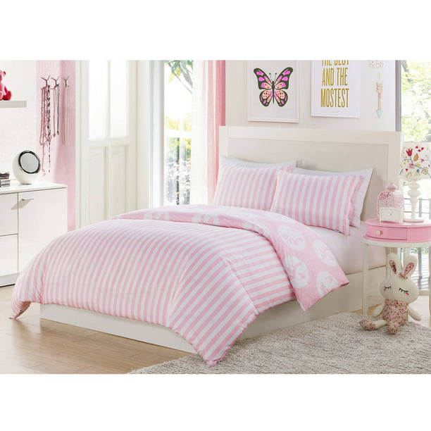 Plie Dot 2 Piece Twin Comforter Set in Pink - Walmart.com - Walmart.com