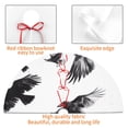 thumbnail image 4 of Lsque Monochrome Flying Ravens Print Christmas Tree Skirt, Tree Skirt with Ties or Velcro, Perfect for Holiday Decorations, Halloween, and New Year-30", 4 of 7