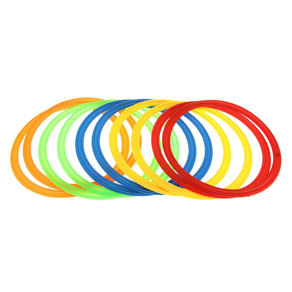 LeeQinersw 15.5 Inch Diameter 10 Rings And 10 Pliers Hopscotch Games Indoor / Outdoor Set