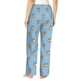 thumbnail image 3 of Goofa Cute Cartoon Corgi Printed Soft Pajama Pants for Women, Wide Leg Comfy Casual Lounge Yoga Pants-Small, 3 of 9