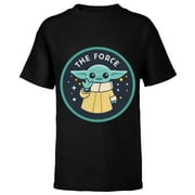 Star Wars The Mandalorian Grogu The Force - Short Sleeve T-Shirt for Kids – Customized-Black