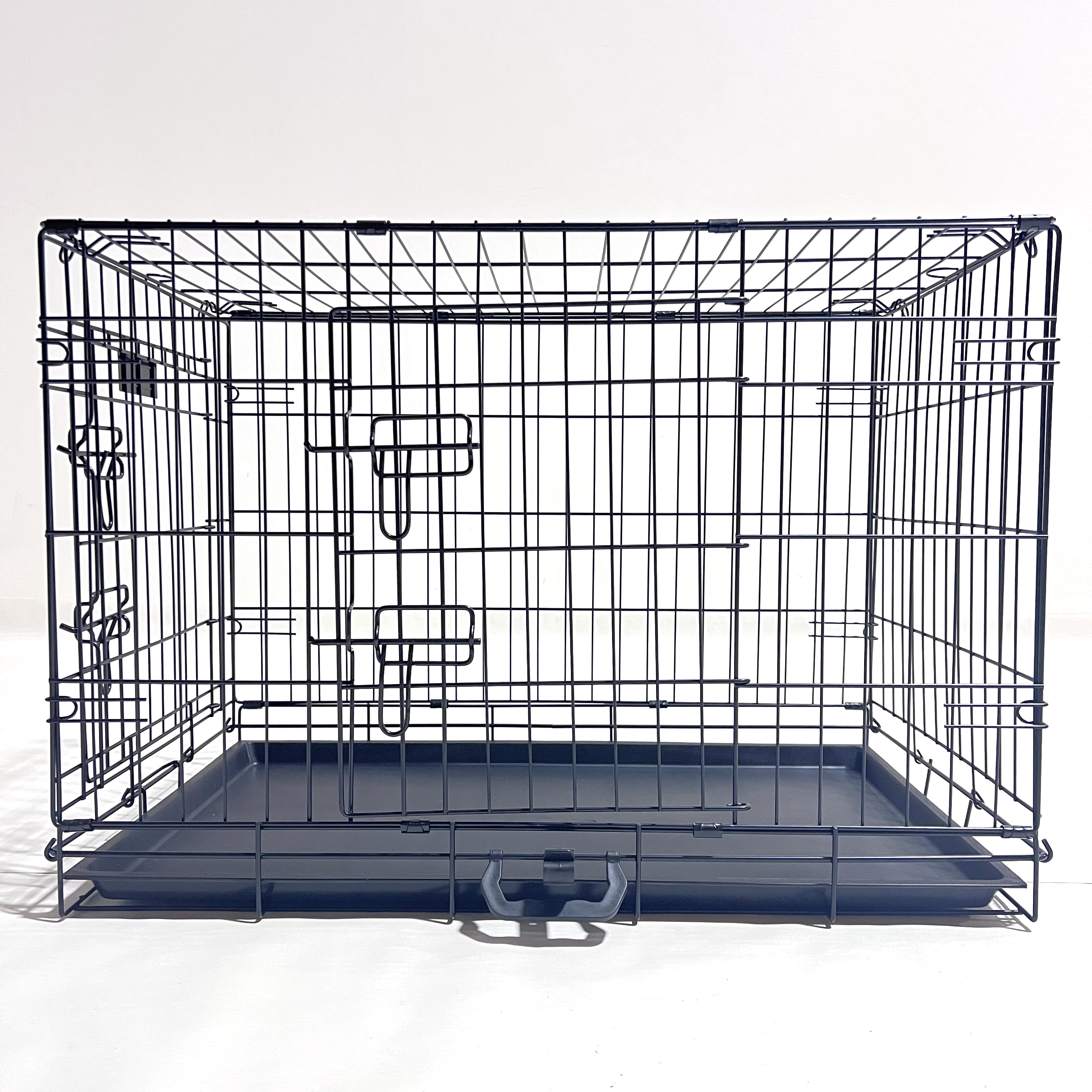 GODOHOME 30'' Collapsible Dog Crate Wire Pet Dog Crate with Double Doors
